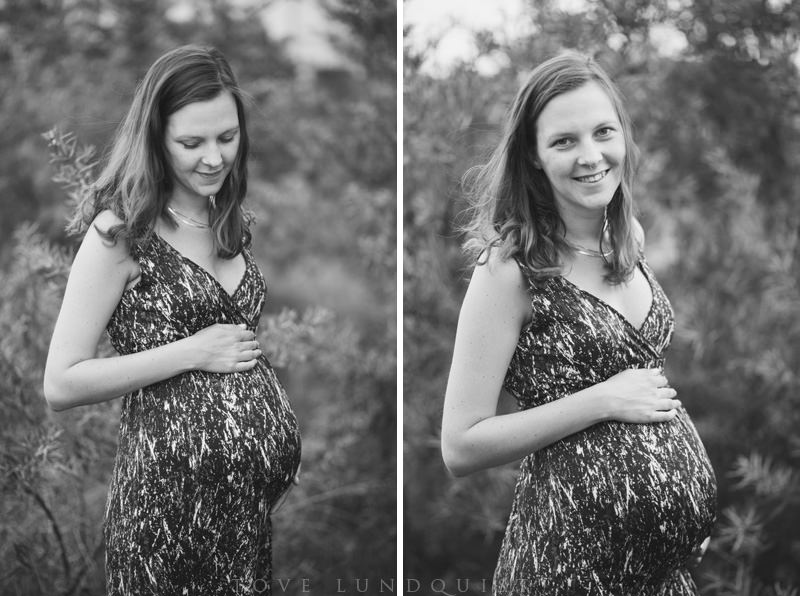 Svartvit diptyk på gravid glad kvinna. Foto: Tove Lundquist, gravidfotografering Västra Hamnen.