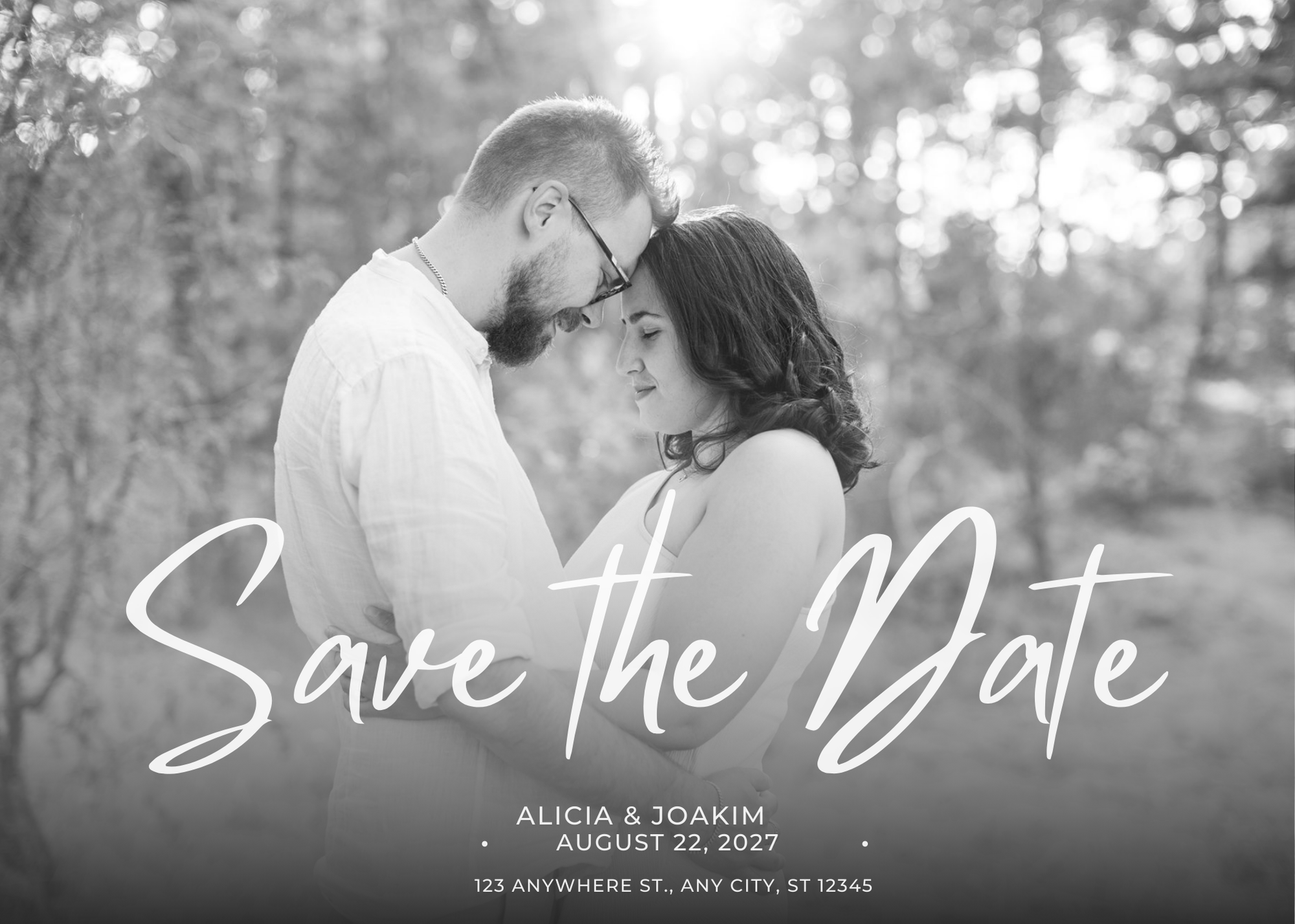 Exempel på Save the Date inbjudningar från Canva. Foto: Tove Lundquist, bröllopsfotograf i Skåne. 